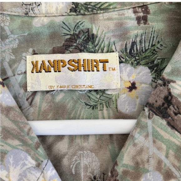 Men's Kamp military army shirt. White and green flowers XXL - Picture 3 of 6